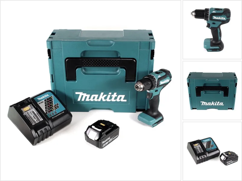 DDF 485 RG1J accuboormachine 18V 50Nm in Makpac + 1x 6,0 Ah accu + oplader de Makita – image du produit