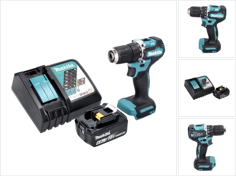 DDF 487 RG1 accuboormachine 18 V 40 Nm borstelloos + 1x oplaadbare accu 6.0 Ah + lader by Makita – product image