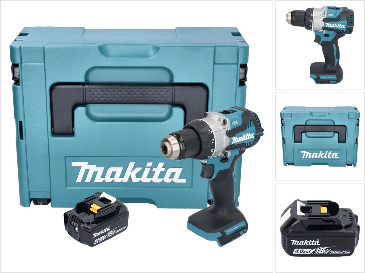 DDF 489 M1J accuboormachine 18 V 73 Nm borstelloos + 1x oplaadbare accu 4.0 Ah + Makpac - zonder lader de Makita – image du produit