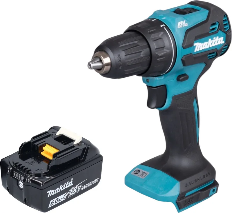 DDF 490 G1 accuboormachine 18 V 65 Nm 1/2" borstelloos + 1x oplaadbare accu 6.0 Ah - zonder oplader de Makita – image du produit