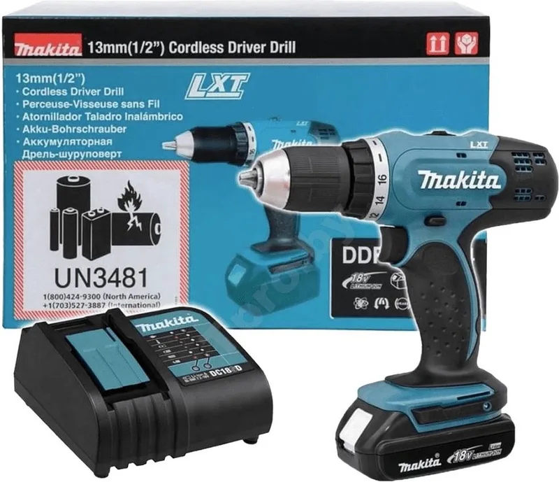 DDF453SYX5 DDF453SYX5 Accu-schroefboormachine 18 V 1.5 Ah Li-ion Incl. accu, Incl. lader de Makita – image du produit