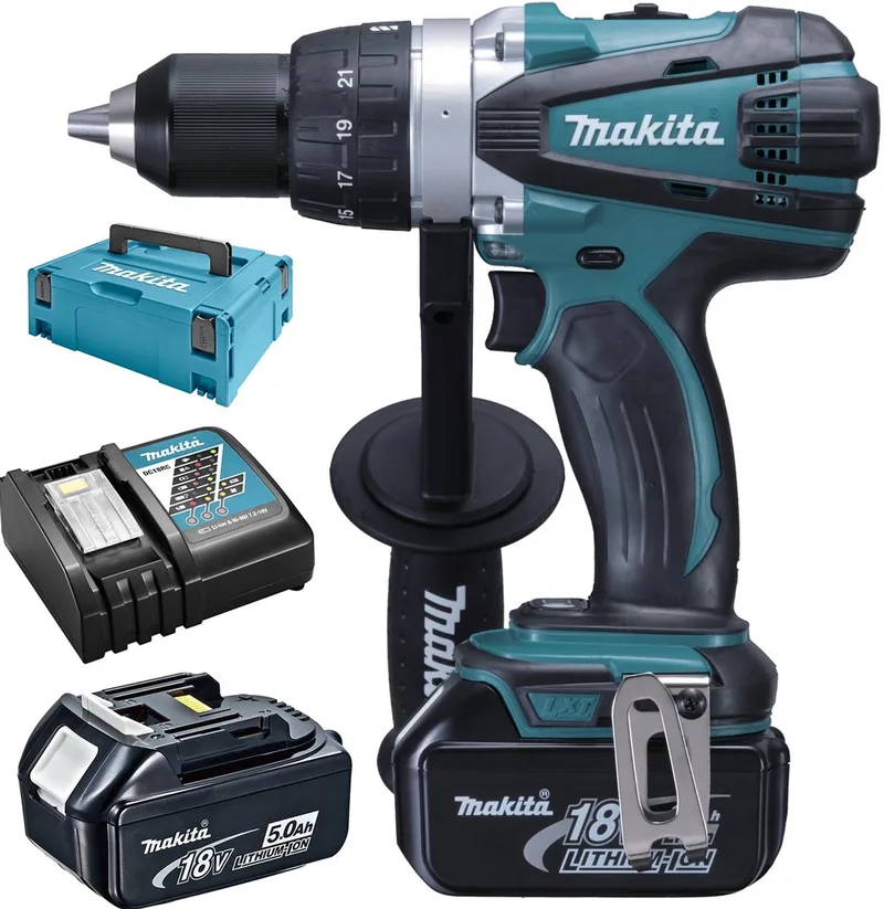 DDF458RTJ 18V Li-Ion accu boor-/schroefmachine set (2x 5.0Ah accu) in Mbox van Makita – productafbeelding 1 van 4
