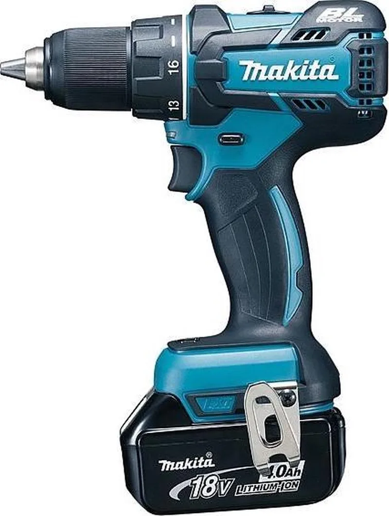 DDF480RMJ Blau/Schwarz Akku-Bohrschrauber 18 V fra Makita – produktbillede