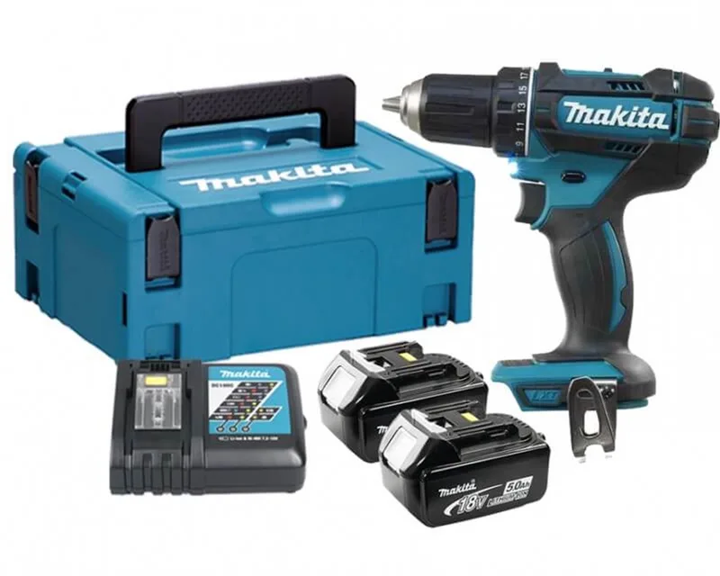 DDF482RTJ Boor-/Schroefmachine Set - 18V - Li-Ion Accu - 2x 5.0Ah Accu - In Mbox van Makita – productafbeelding 1 van 4
