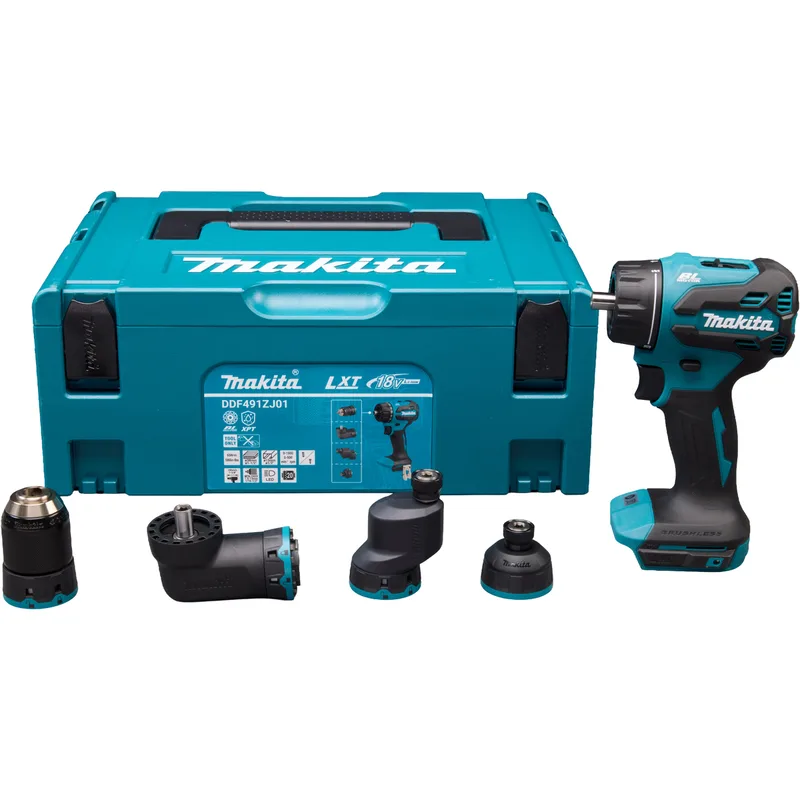DDF491ZJ01 Schroefboormachine + 4x opzetstukken LXT 18V de Makita – image du produit