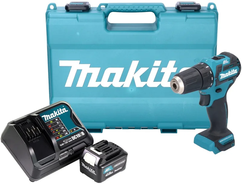 DF 332 DSM1E accuboormachine 12 V max. 35 Nm borstelloos + 1x accu 4,0 Ah + oplader + koffer de Makita – image du produit