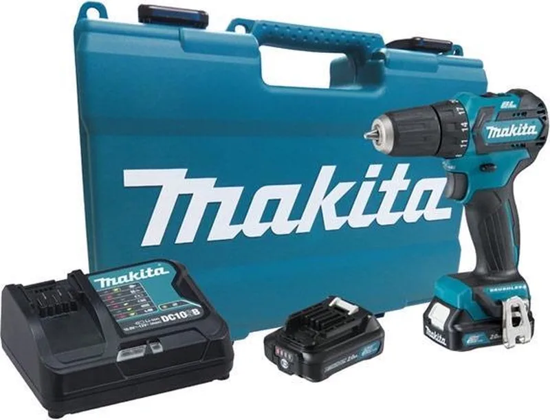 DF332DSAE 10.8V Li-Ion schuifaccu boor-/schroefmachine set (2x 2.0Ah accu) in koffer - koolborstelloos fra Makita – produktbillede