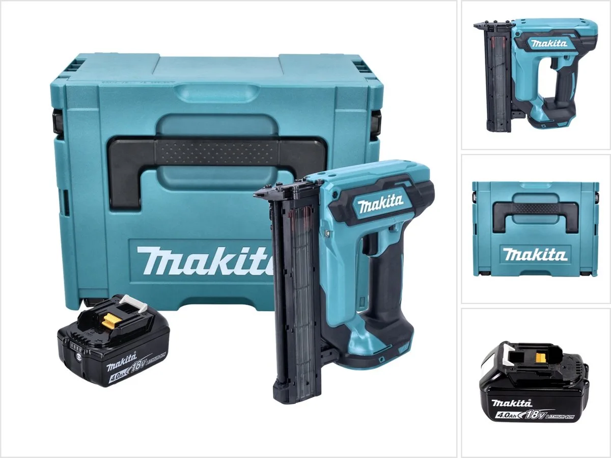 DFN 350 M1J accu staande spijkermachine 18 V 15 - 35 mm + 1x accu 4.0 Ah + Makpac - zonder lader von Makita – Produktbild
