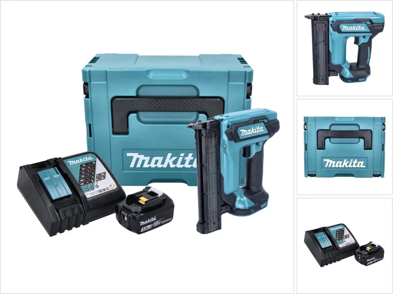 DFN 350 RF1J accu staande spijkermachine 18 V 15 - 35 mm + 1x oplaadbare accu 3.0 Ah + lader + Makpac von Makita – Produktbild