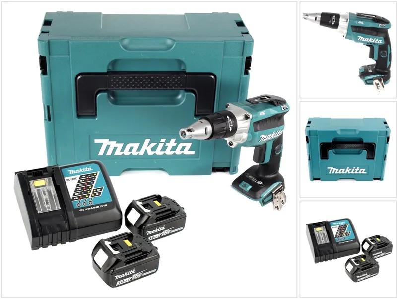 DFS 250 RFJ accu-droogbouwschroevendraaier 18 V borstelloos + 2x accu 3.0 Ah + lader + Makpac by Makita – product image
