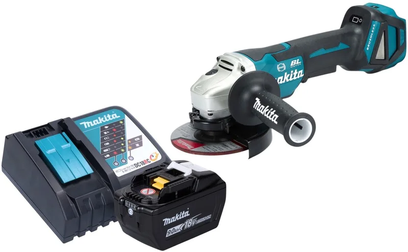 DGA 517 Z Accu haakse slijper 18 V 125 mm borstelloos solo - zonder accu, zonder lader von Makita – Produktbild