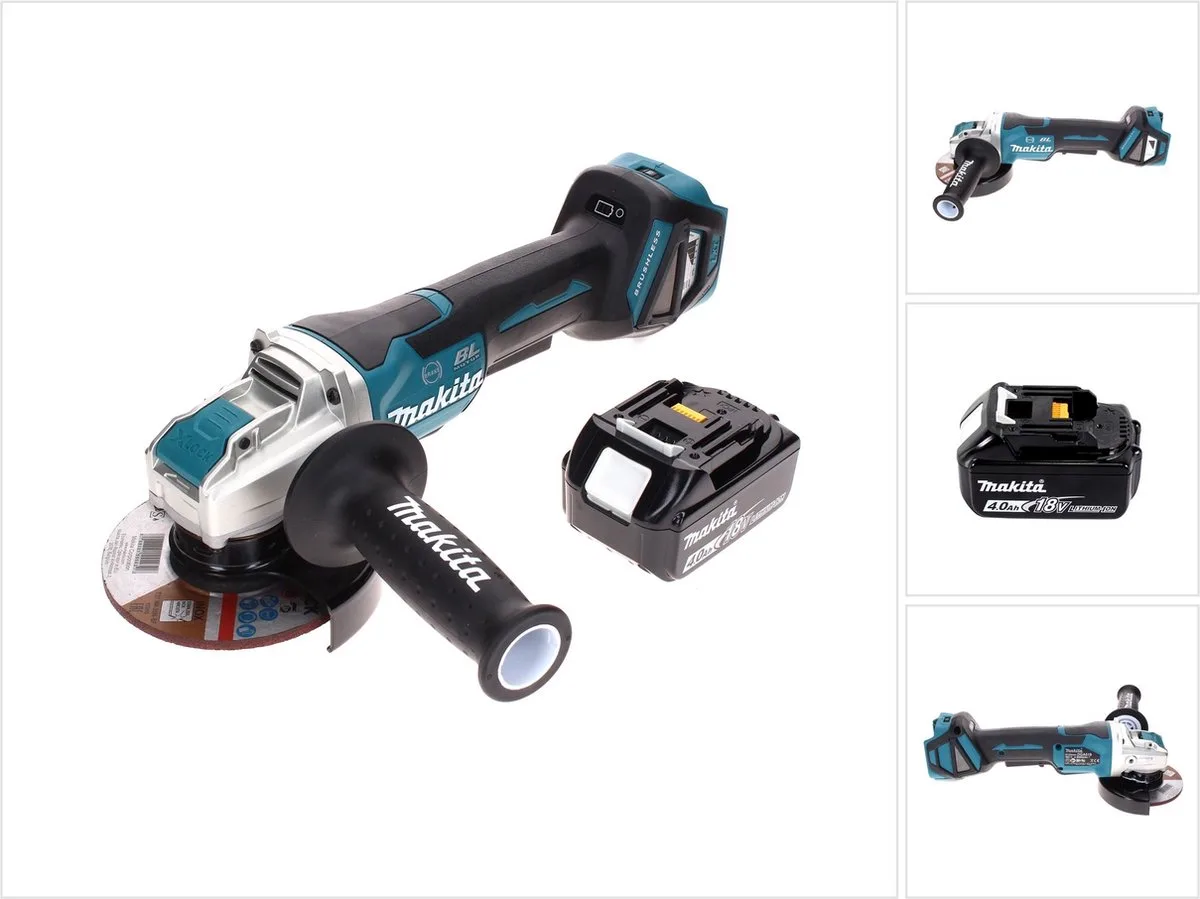 DGA 519 M1 accu-haakse slijper 18 V 125 mm borstelloos X-Lock + 1x accu 4,0 Ah - zonder oplader de Makita – image du produit