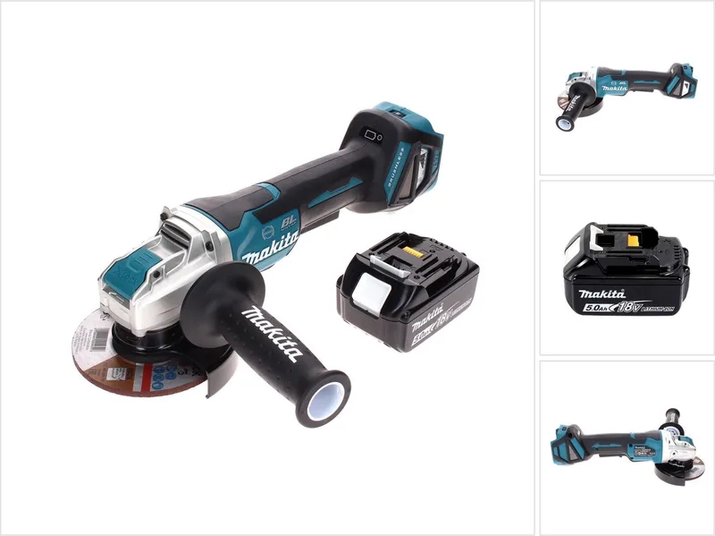DGA 519 T1 accu-haakse slijper 18 V 125 mm borstelloos X-Lock + 1x accu 5,0 Ah - zonder oplader de Makita – image du produit