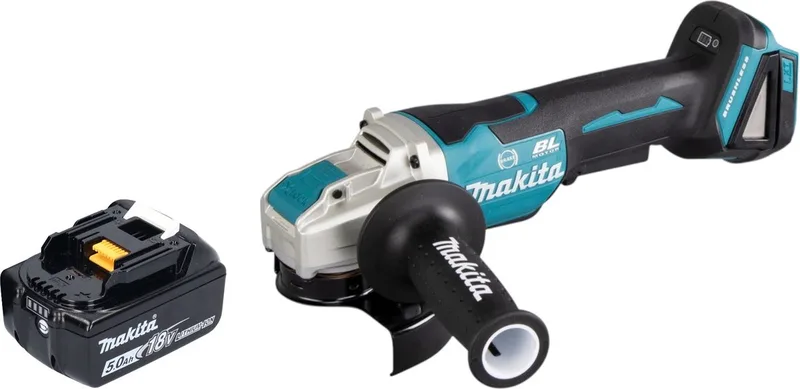DGA 520 T1X1 accu haakse slijper 18 V 125 mm X-LOCK Brushless + 1x oplaadbare accu 5.0 Ah - zonder lader de Makita – image du produit