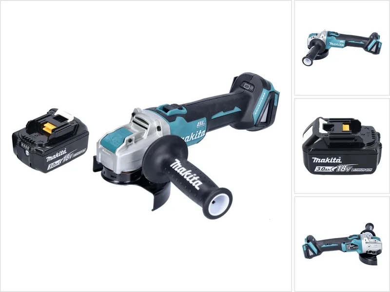 DGA 521 F1X1 accu haakse slijper 18 V 125 mm X-LOCK Brushless + 1x accu 3,0 Ah - zonder oplader von Makita – Produktbild