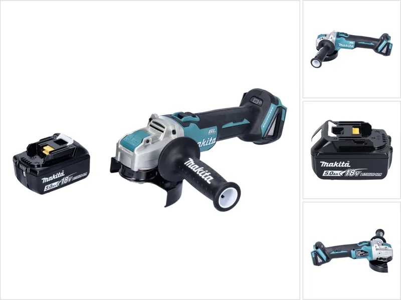 DGA 521 T1X1 accu haakse slijper 18 V 125 mm X-LOCK Brushless + 1x accu 5,0 Ah - zonder oplader de Makita – image du produit