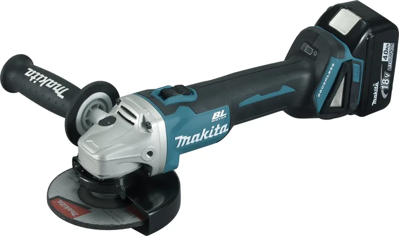 DGA504RMJ 18V Li-Ion Accu haakse slijper set (2x 4.0Ah accu) in Mbox - 125mm - koolborstelloos de Makita – image du produit