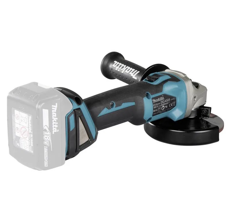 DGA504Z Haakse Slijper - 18 V - 125 mm - Losse Body (geleverd zonder accu en lader) van Makita – productafbeelding 5 van 5