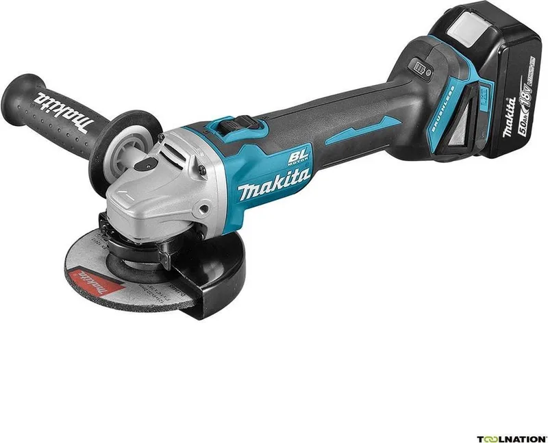 DGA506RTJ 2x 5,0 Ah accu-haakse slijper in Makpac de Makita – image du produit