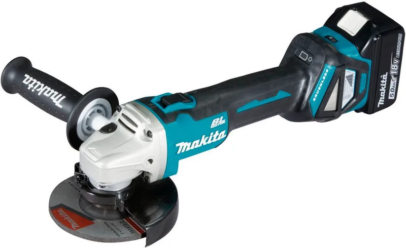 MAKI Akku-Winkelschleifer 18V DGA511RTJ ** 2 x 5,0Ah Akkus + Ladegerät im MAKPAC von Makita – Produktbild 3 von 5