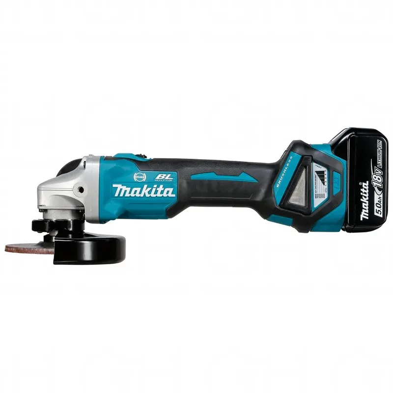 DGA513RTJ 18v Haakse slijper 125mm met 2x 5.0Ah en lader in Mbox Brushless van Makita – productafbeelding 2 van 5