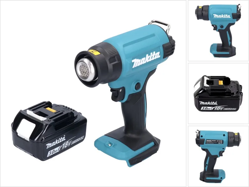 DHG 180 F1 accu-heteluchtpistool 18 V 550 °C + 1x accu 3,0 Ah - zonder oplader de Makita – image du produit
