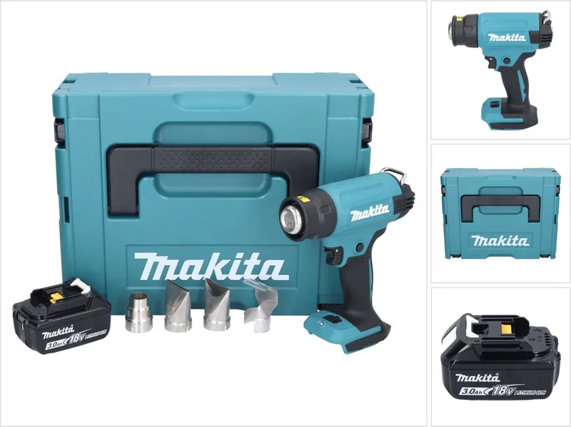 DHG 181 F1J accu-heteluchtpistool 18 V 150 - 550 °C + 1x accu 3,0 Ah + Makpac - zonder oplader de Makita – image du produit