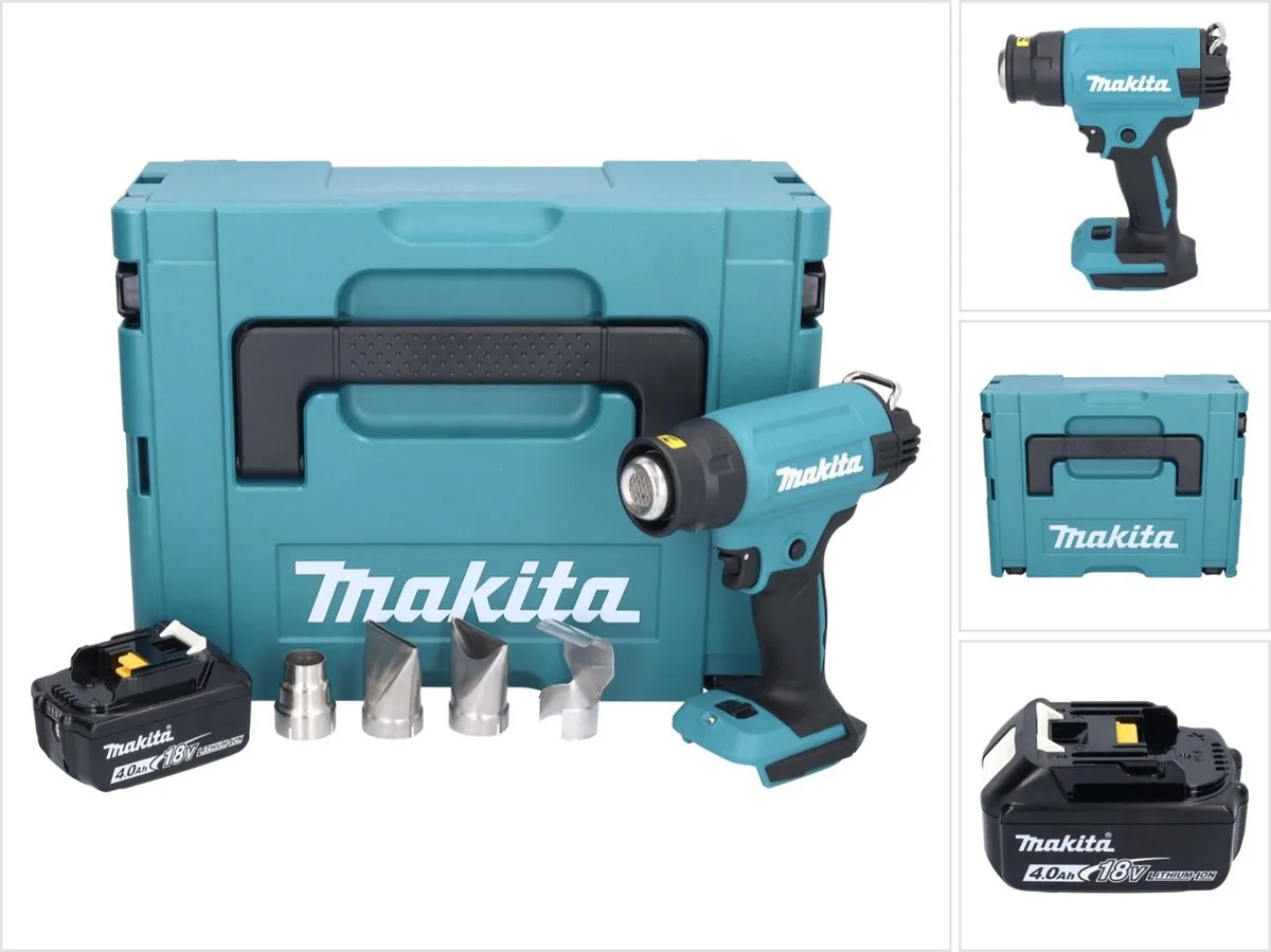 DHG 181 M1J accu-heteluchtpistool 18 V 150 - 550 °C + 1x accu 4,0 Ah + Makpac - zonder oplader de Makita – image du produit