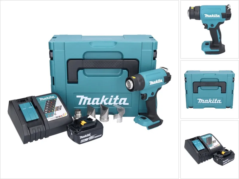 DHG 181 RG1J accu-heteluchtpistool 18 V 150 - 550 °C + 1x accu 6,0 Ah + oplader + Makpac von Makita – Produktbild