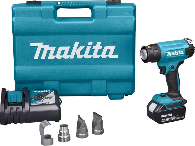 DHG181RT Accu Heteluchtpistool 18V 5.0Ah in koffer de Makita – image du produit