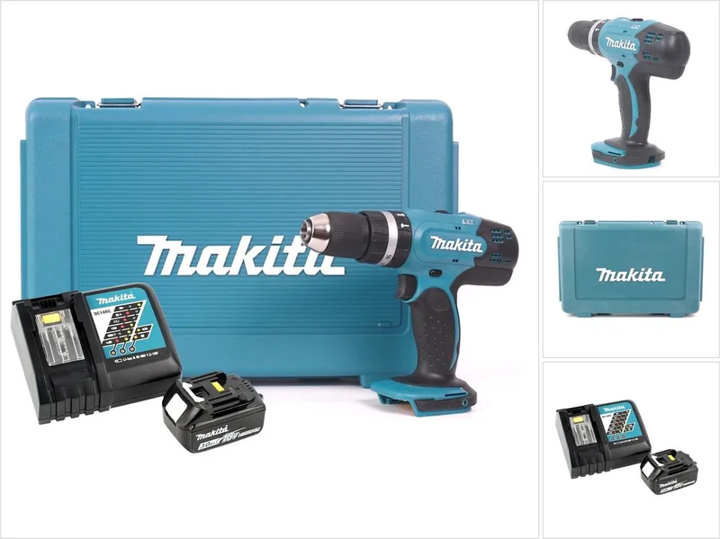 DHP 453 RF accu klopboormachine 18V 42Nm in koffer + 3.0 Ah accu + lader von Makita – Produktbild