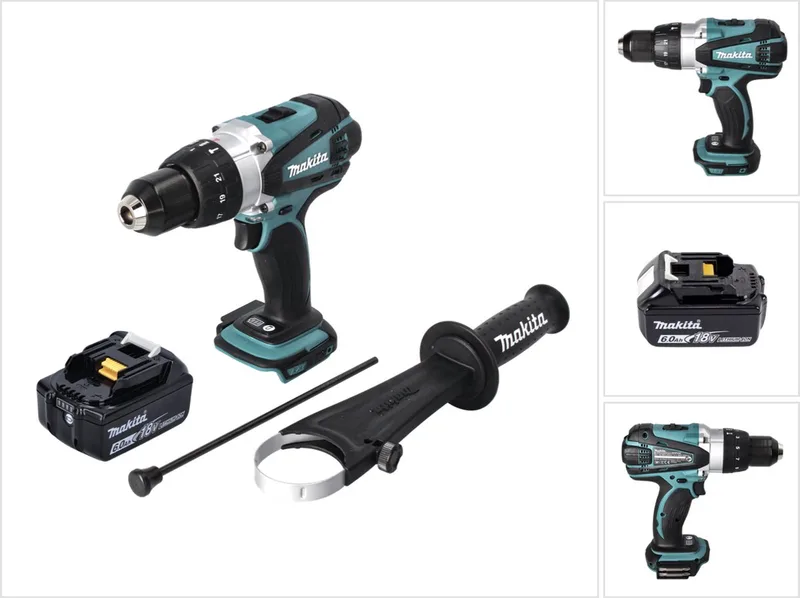 DHP 458 G1 accu-klopboormachine 18 V 91 Nm + 1x accu 6,0 Ah - zonder oplader von Makita – Produktbild