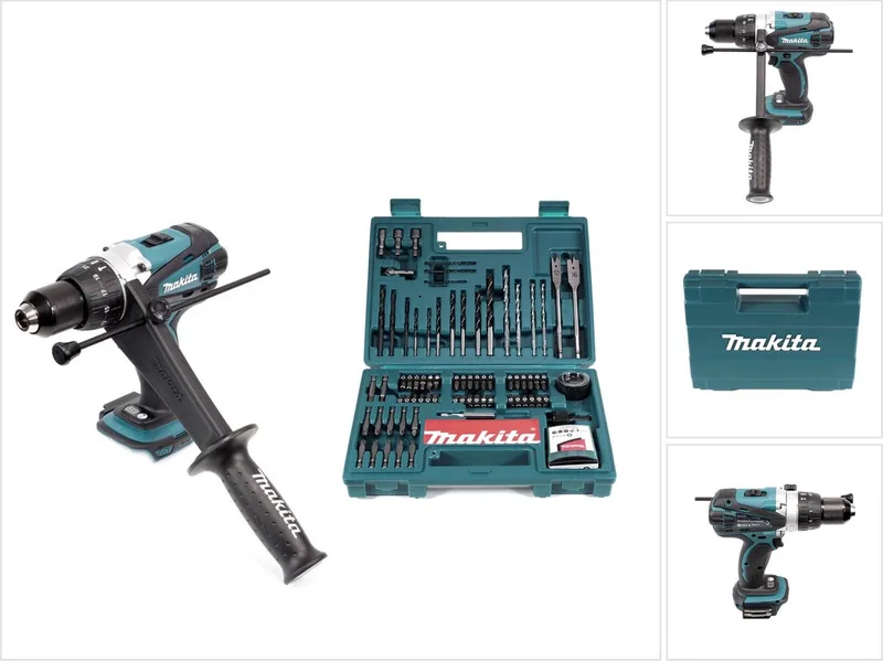 DHP 458 Z accu-klopboormachine 18 V 91 Nm solo + Makita bit- en boorset 100-delig fra Makita – produktbillede