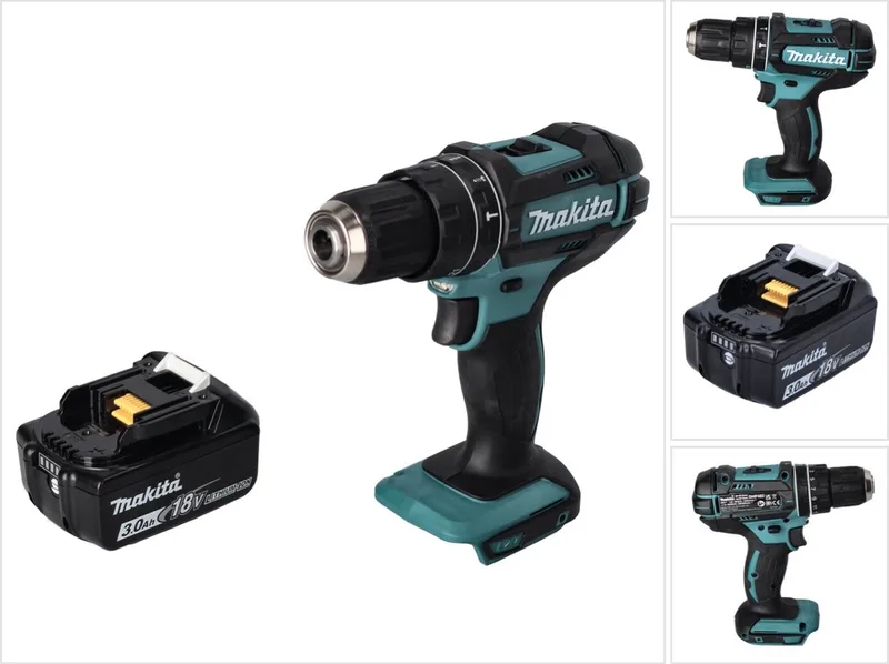 DHP 482 F1 accu klopboormachine 18 V 62 Nm + 1x oplaadbare accu 3.0 Ah - zonder oplader de Makita – image du produit