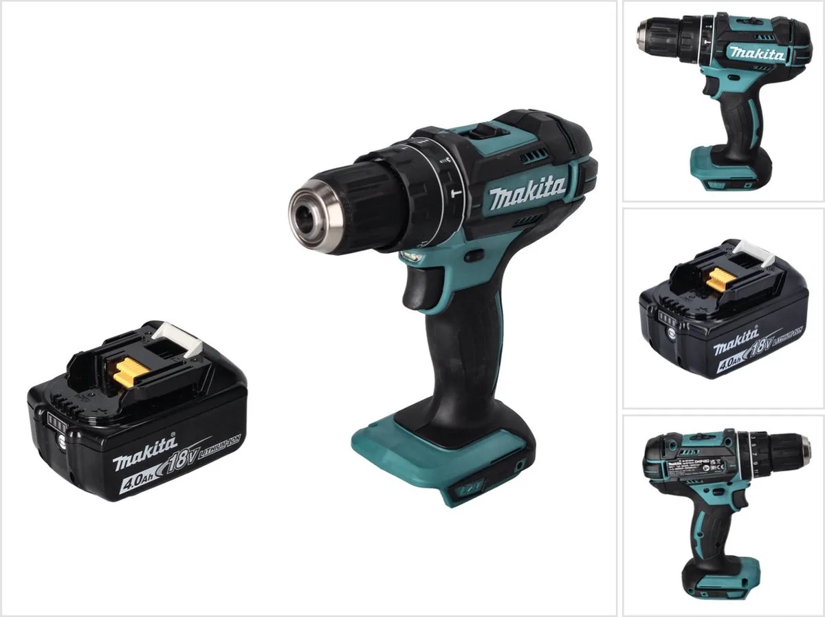 DHP 482 M1 accu klopboormachine 18 V 62 Nm + 1x oplaadbare accu 4.0 Ah - zonder oplader de Makita – image du produit