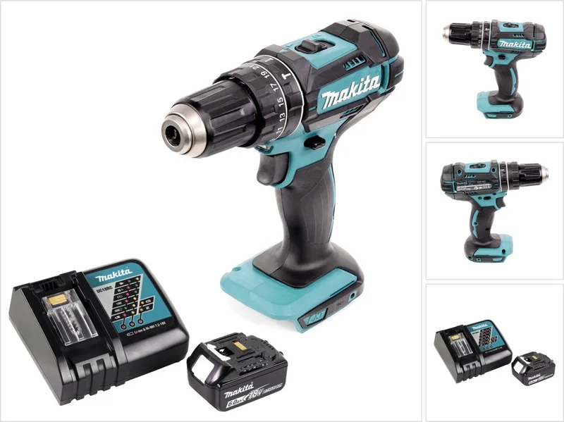 DHP 482 RG1 accu klopboormachine 18 V 62 Nm + 1x oplaadbare accu 6.0 Ah + lader von Makita – Produktbild