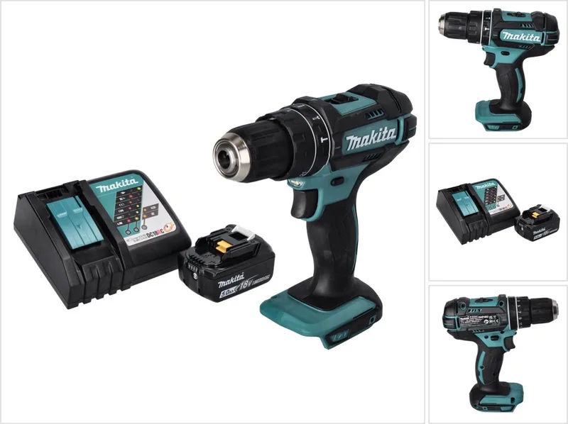 DHP 482 RT1 accu klopboormachine 18 V 62 Nm + 1x oplaadbare accu 5.0 Ah + lader von Makita – Produktbild