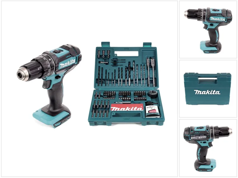 DHP 482 Z accu klopboormachine 18V 62Nm solo + Makita bits & boren set 100 stuks von Makita – Produktbild