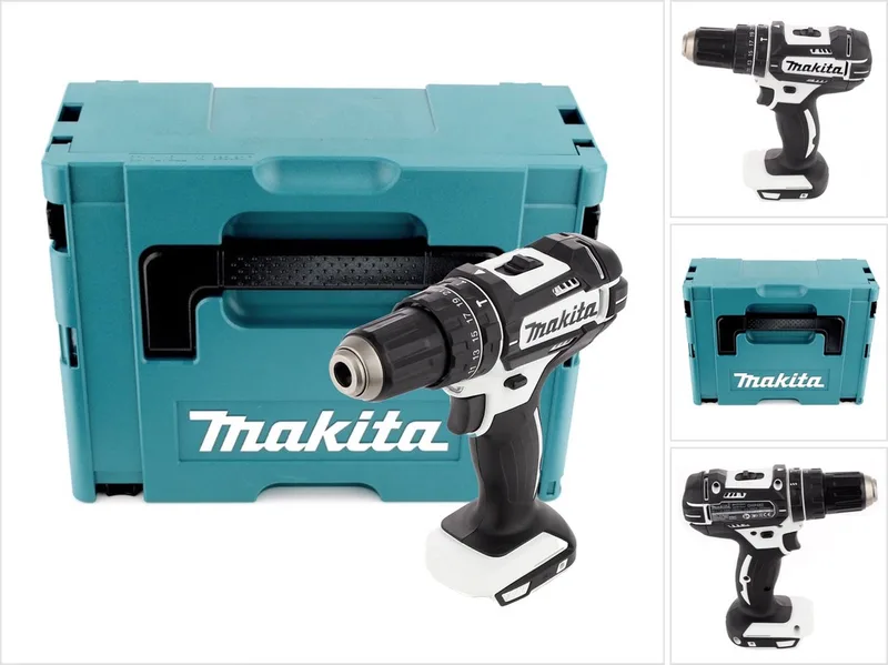 DHP 482 ZJ W accu-slagboormachine 18 V 62 Nm wit + Makpac - zonder accu, zonder oplader de Makita – image du produit