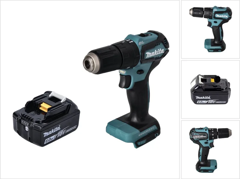DHP 483 G1 accu klopboormachine 18 V 40 Nm borstelloos + 1x accu 6,0 Ah - zonder oplader von Makita – Produktbild