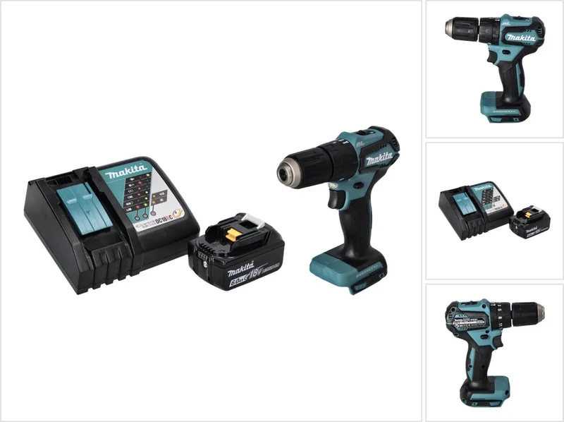 DHP 483 RG1 accu klopboormachine 18 V 40 Nm borstelloos + 1x accu 6,0 Ah + oplader de Makita – image du produit