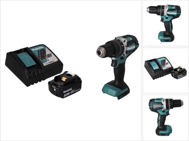 DHP 484 RF1 accu klopboormachine 18 V 54 Nm borstelloos + 1x oplaadbare accu 3.0 Ah + lader von Makita – Produktbild