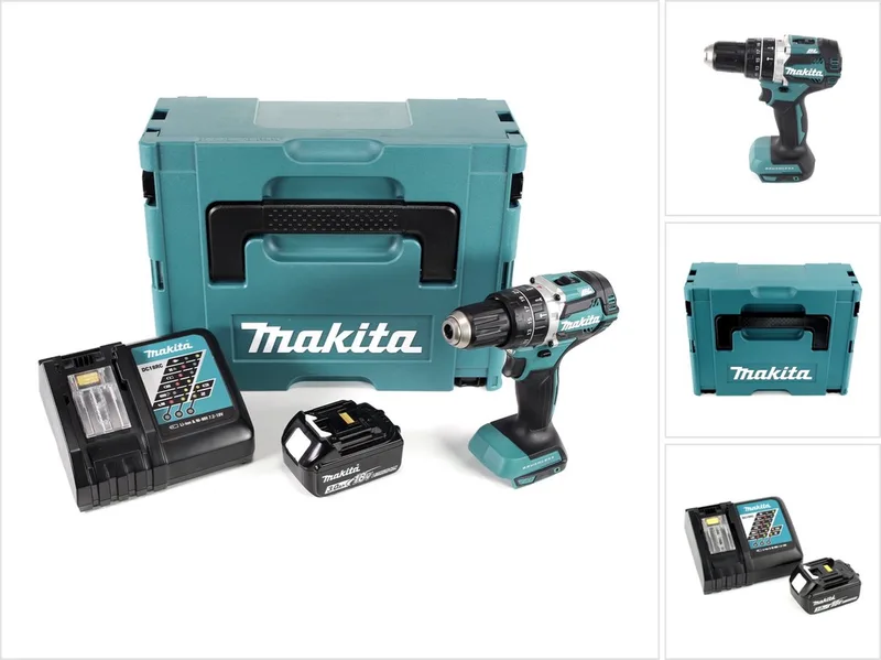 DHP 484 RF1J 18V Li-ion accu klopboormachine in Makpac incl. 1x 3.0 Ah accu en lader von Makita – Produktbild