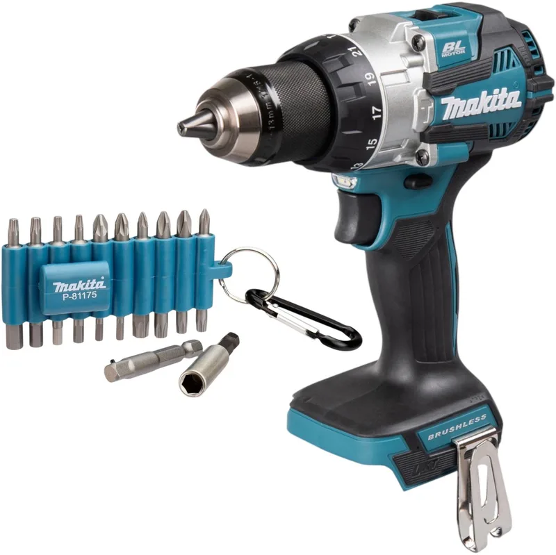 DHP 489 Z accu-klopboormachine 18 V 73 Nm borstelloos + 22-delige bitset - zonder accu, zonder oplader von Makita – Produktbild