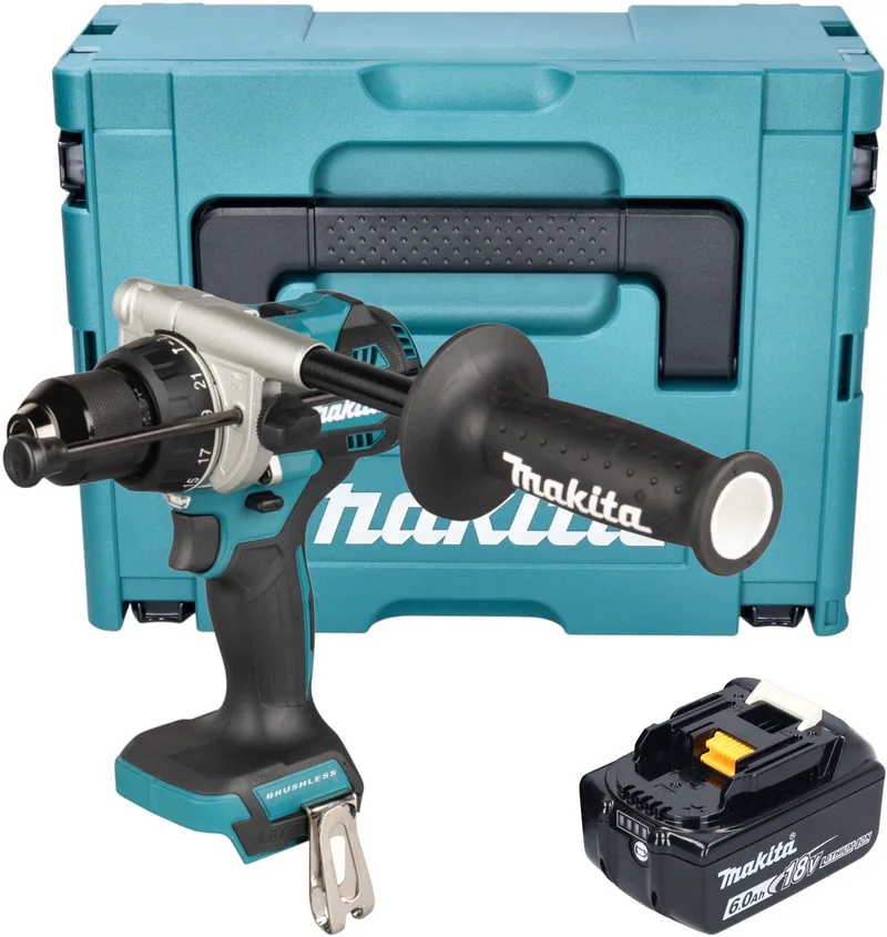 DHP 492 G1J accu-klopboormachine 18 V 141 Nm borstelloos + 1x accu 6,0 Ah + Makpac - zonder oplader de Makita – image du produit