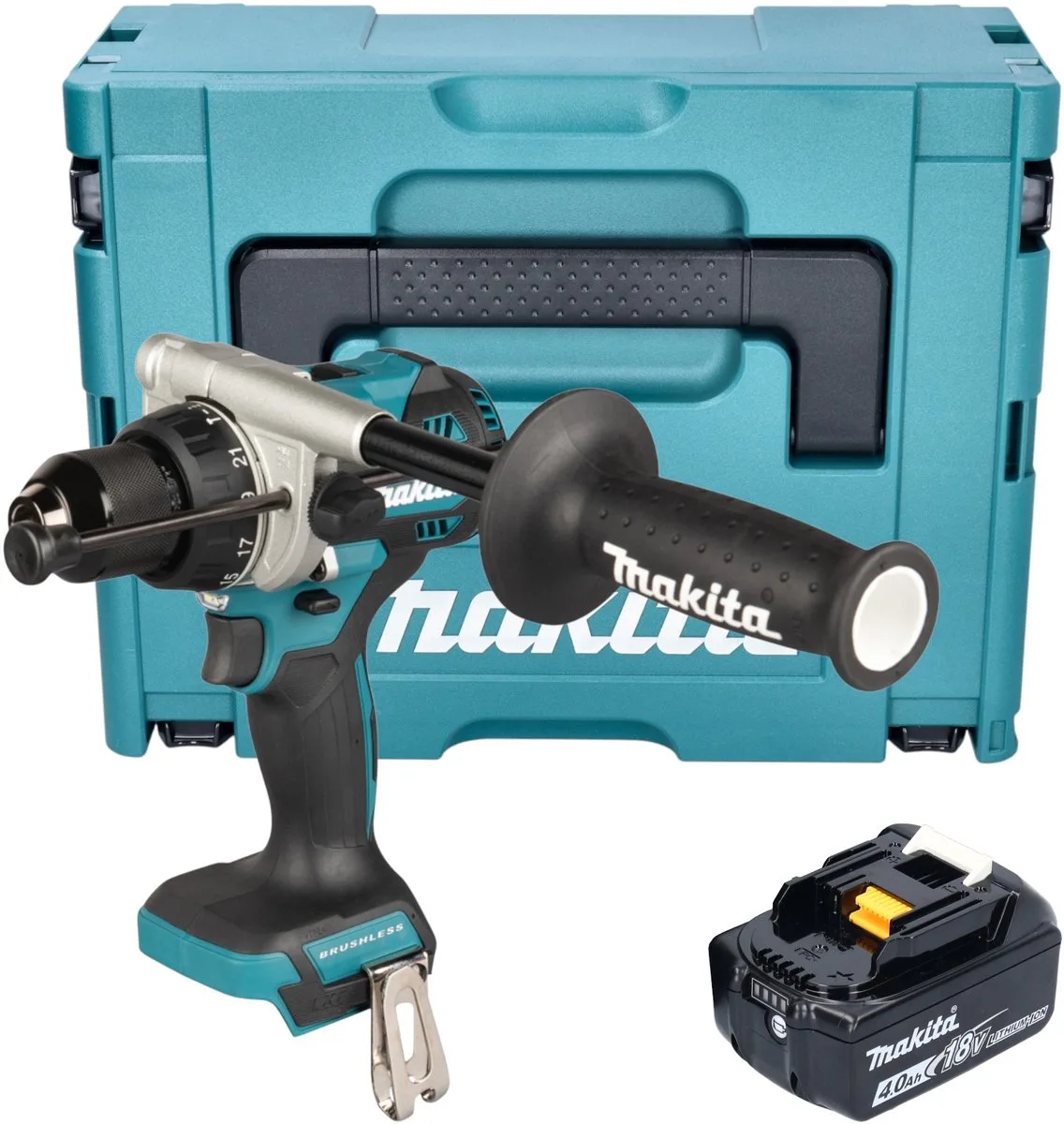 DHP 492 M1J accu-klopboormachine 18 V 141 Nm borstelloos + 1x accu 4,0 Ah + Makpac - zonder oplader de Makita – image du produit