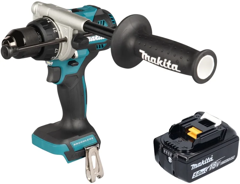DHP 492 T1 accu-klopboormachine 18 V 141 Nm borstelloos + 1x accu 5,0 Ah - zonder oplader von Makita – Produktbild