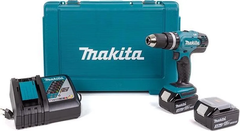 DHP453RFE Klopboormachine inclusief 2x 3.0ah accu in koffer von Makita – Produktbild