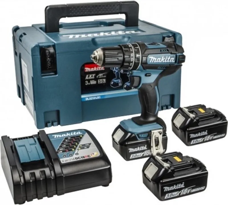 DHP482RF3J 18V (Klop)boor-schroefmachine 3.0Ah + 3e accu in M-box van Makita – productafbeelding