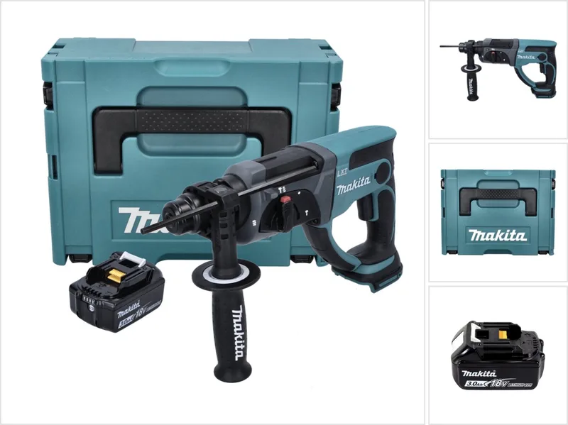 DHR 202 F1J accu combihamer 18 V 2,0 J SDS Plus + 1x accu 3,0 Ah + Makpac - zonder oplader de Makita – image du produit